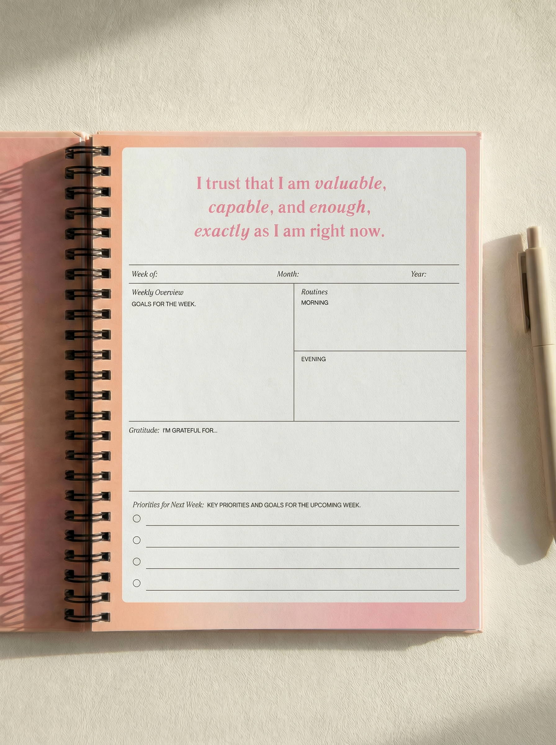 The Inner Glow Undated Planner
